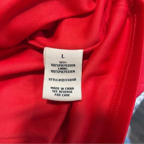 Flying Tomato Boho Chic Red Floral Off Shoulder Ruffled Bell Sleeve Dress Size L - Picture 9 of 9